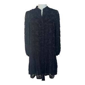 Women’s Black Burnout Shift Dress lined Size Large